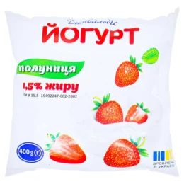 Йогурт "Клубника" 1.5% "Дживальдис" 400 г фото