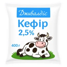 Кефир 2.5% "Дживальдис" 400 г фото