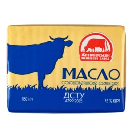 Масло селянское сладкосливочное 73% ДСТУ "ЖМЗ" 180 г фото