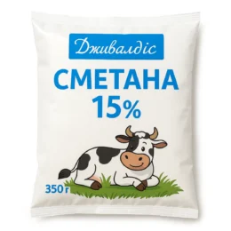 Сметана 15% "Дживальдис" 350 г фото