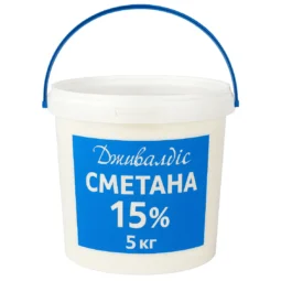 Сметана 15% "Дживальдіс" 5 кг