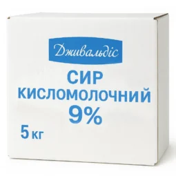 Сир кисломолочний 9% "Дживальдіс" ДСТУ 5 кг